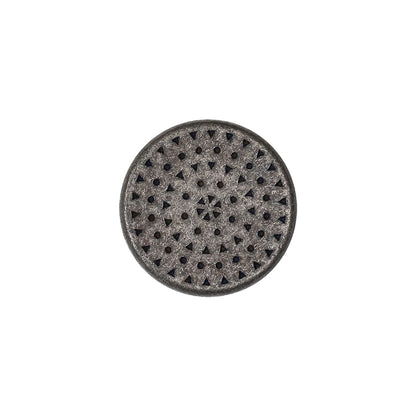 Italian Denim Geometric Shank Back Button - 28L/18mm