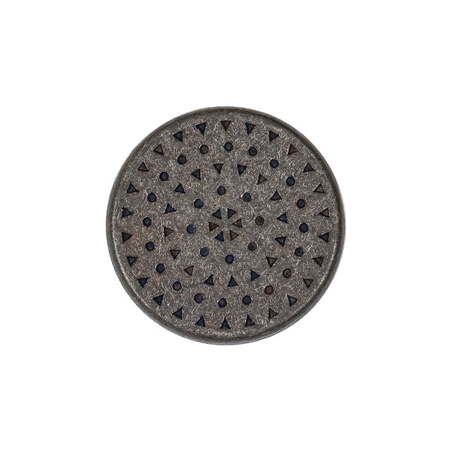 Italian Denim Geometric Shank Back Button - 36L/23mm