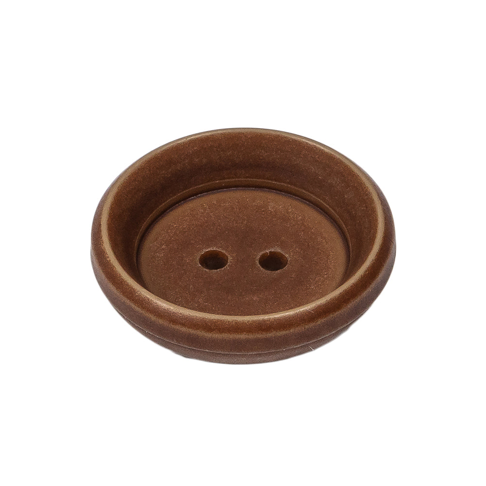 Clay Deep Well 2-Hole Plastic Button - 40L/25.5mm Folded