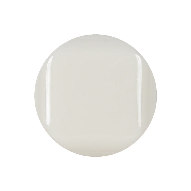 White Square Face Shank Black Plastic Button - 40L/25.5mm