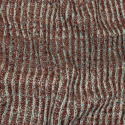 Tanager Turquoise, Rust Orange and Striped Mustard Chunky Sweater Knit