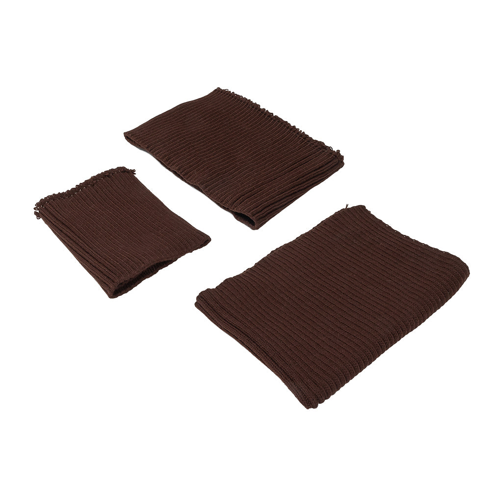 Alta Decadent Chocolate Chunky 2x2 Rib Knit Sweater Trim Bundle - 3pc - Drape