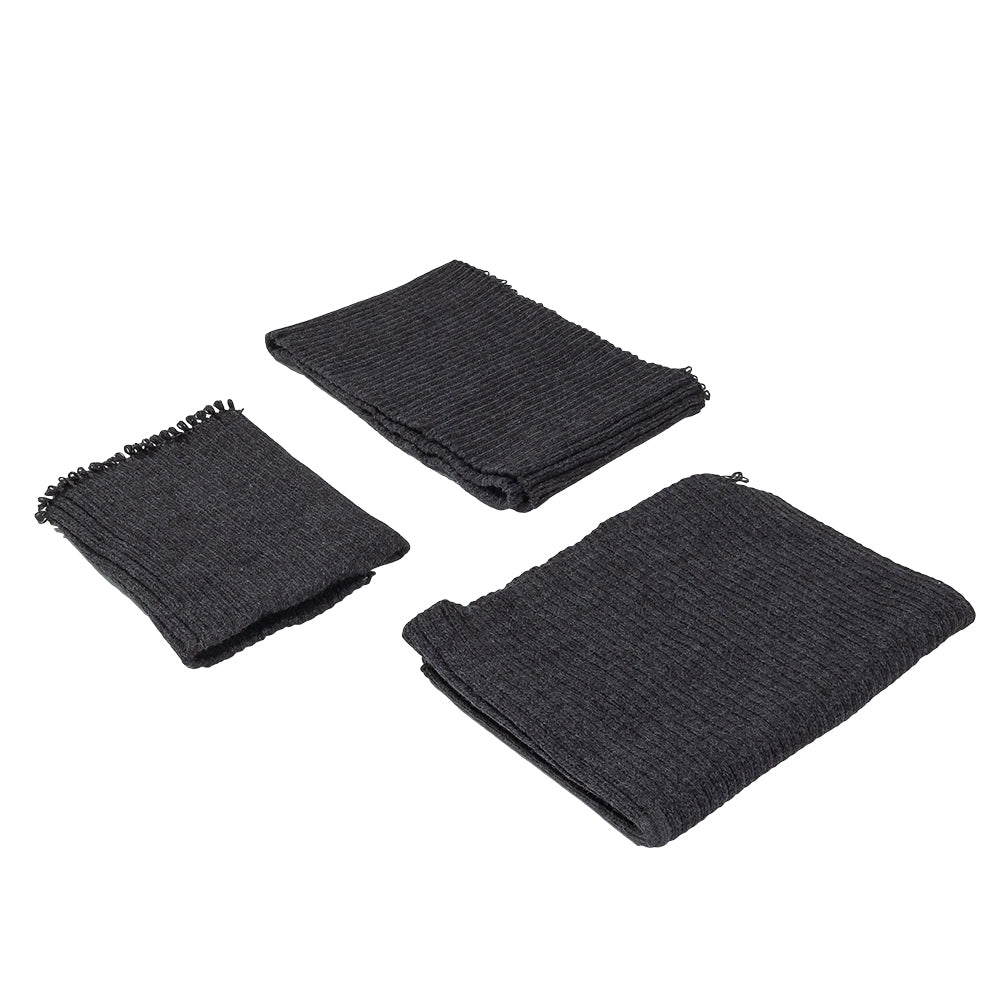 Alta Raven Chunky 2x2 Rib Knit Sweater Trim Bundle - 3pc - Drape