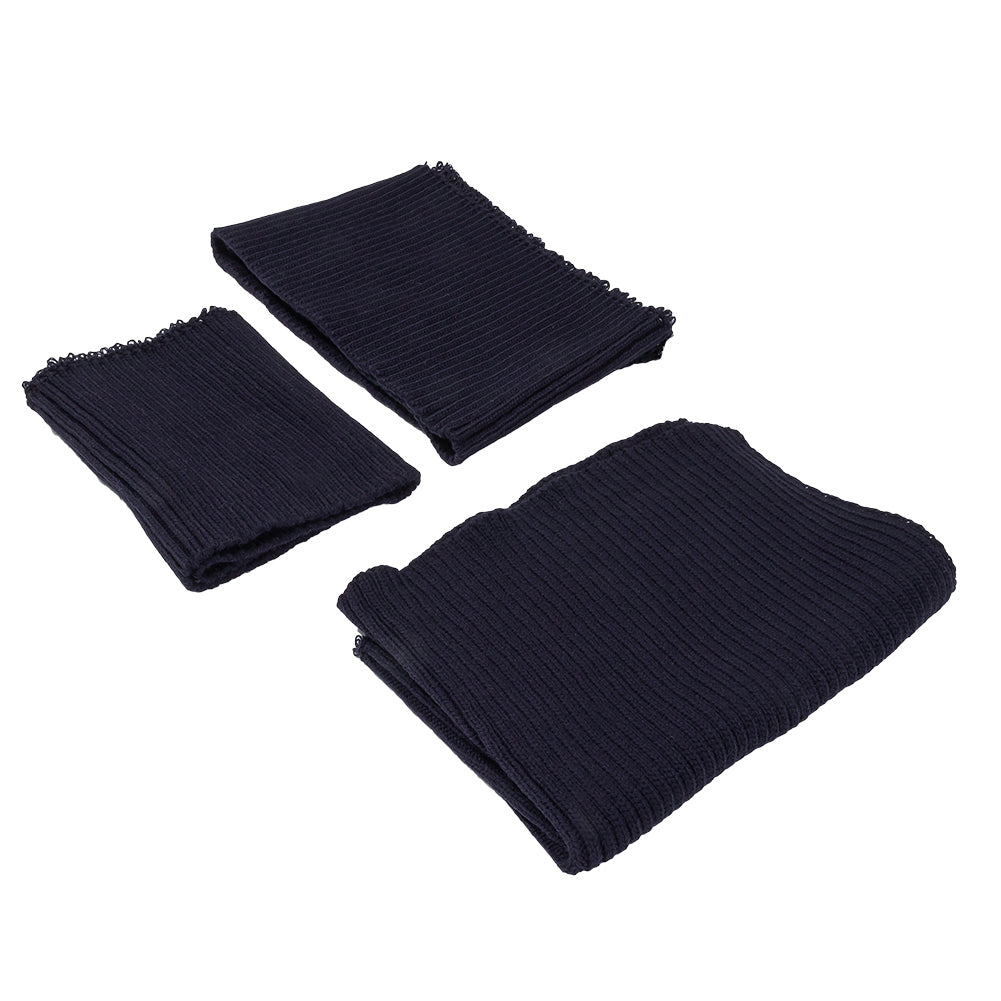 Alta Navy Chunky 2x2 Rib Knit Sweater Trim Bundle - 3pc - Drape