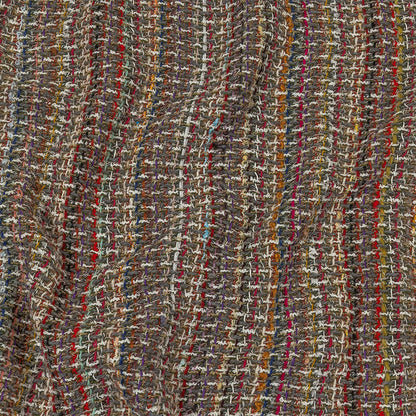 Italian White, Gray and Multicolor Blended Wool Tweed