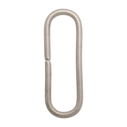 Matte Silver Metal Long Oval Ring - 0.75" x 2.25"