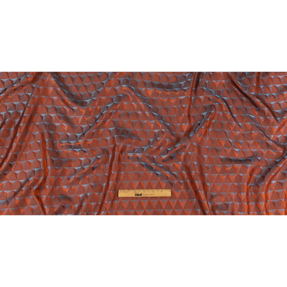 Blue and Orange Bi-Color Triangles Jacquard Lining