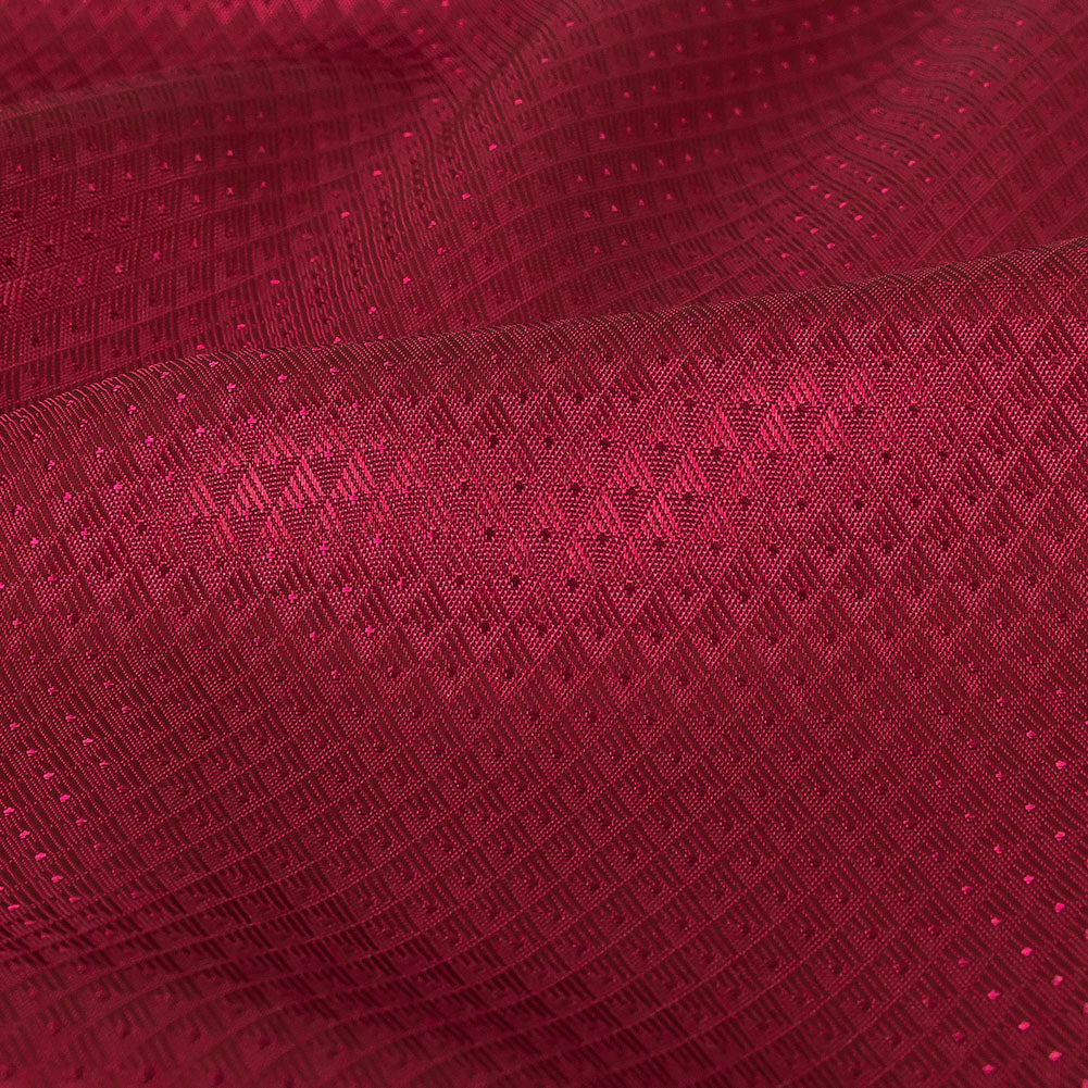 Magenta Mini Triangles Jacquard Lining - Detail