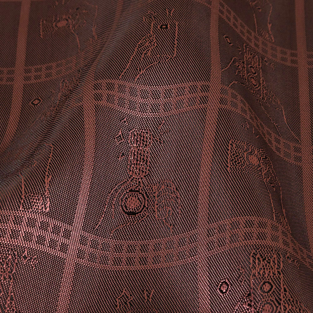 Dusty Rose Picturesque Jacquard Lining - Detail