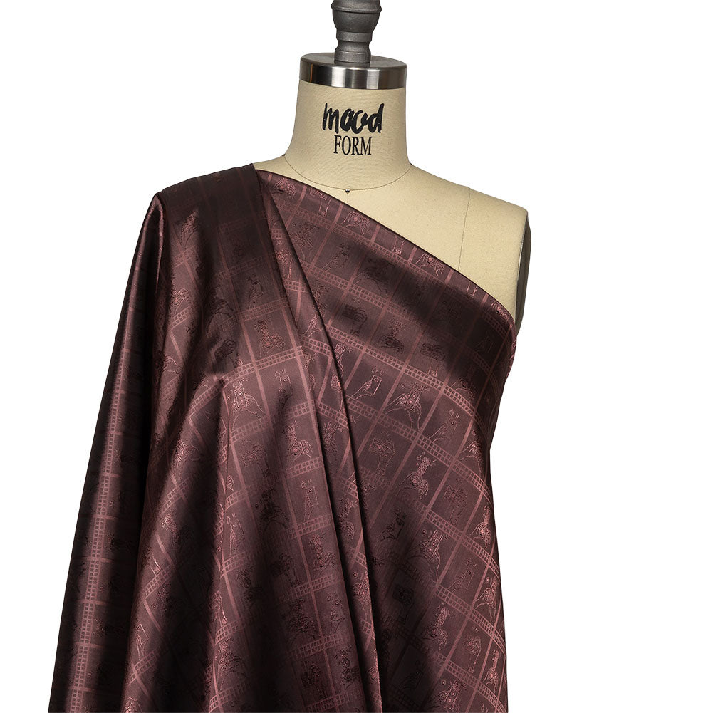 Dusty Rose Picturesque Jacquard Lining - Drape