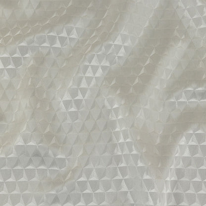 White Tonal Small Triangles Jacquard Lining