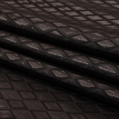 Black and Charcoal Diamonds Jacquard Lining