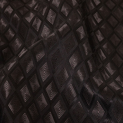 Black and Charcoal Diamonds Jacquard Lining