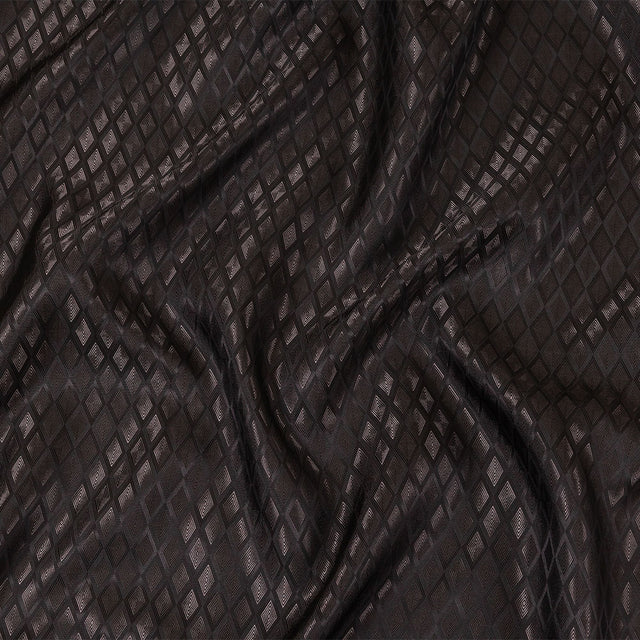 Black and Charcoal Diamonds Jacquard Lining
