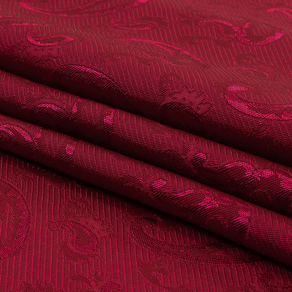 Magenta Paisley Jacquard Lining