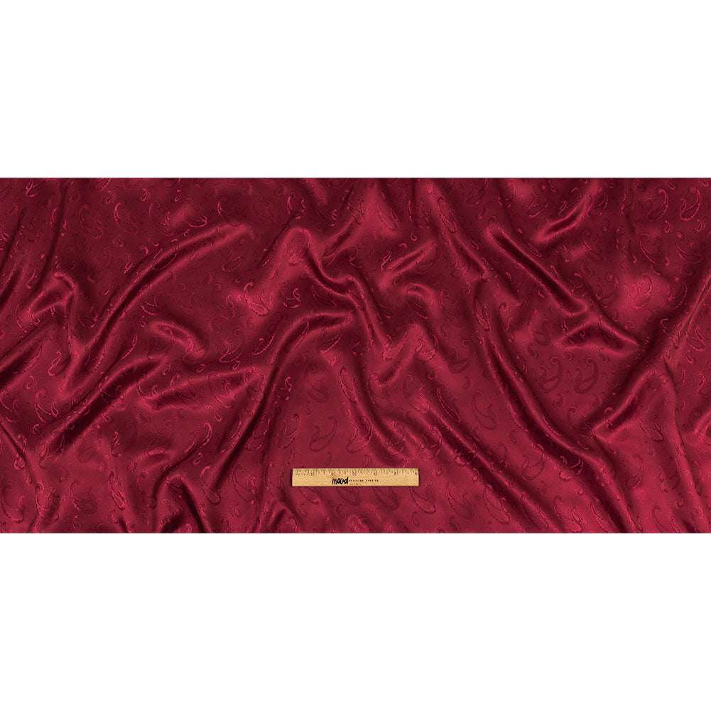 Magenta Paisley Jacquard Lining - Full