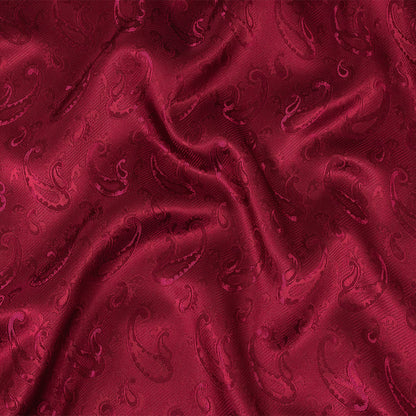 Magenta Paisley Jacquard Lining