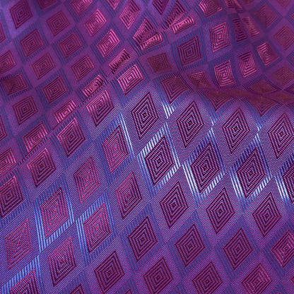Magenta and Blue Bi-Color Diamonds Jacquard Lining
