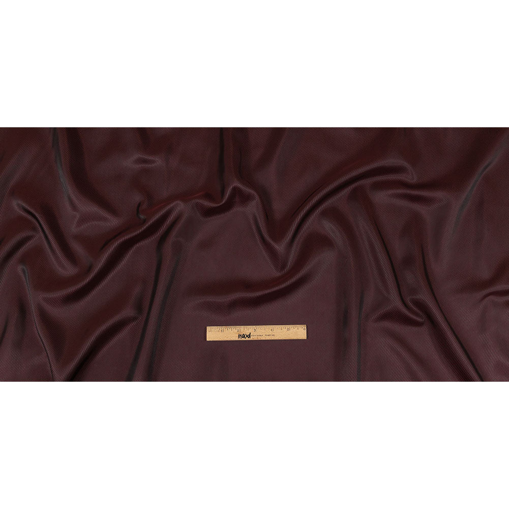 Maroon and Black Diagonal Stripes Jacquard Lining - Full