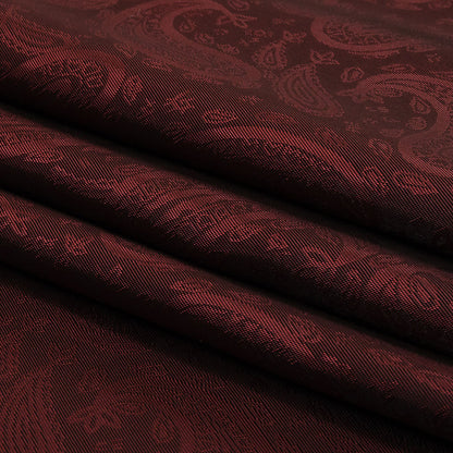 Maroon Paisley Jacquard Lining