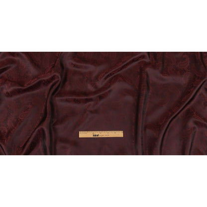 Maroon Paisley Jacquard Lining