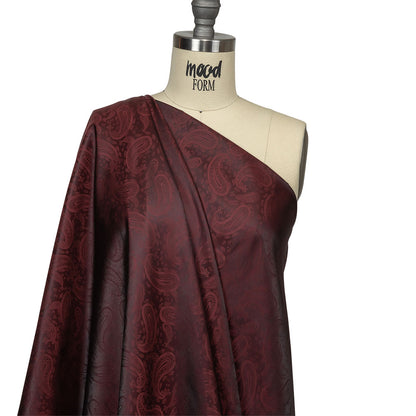 Maroon Paisley Jacquard Lining