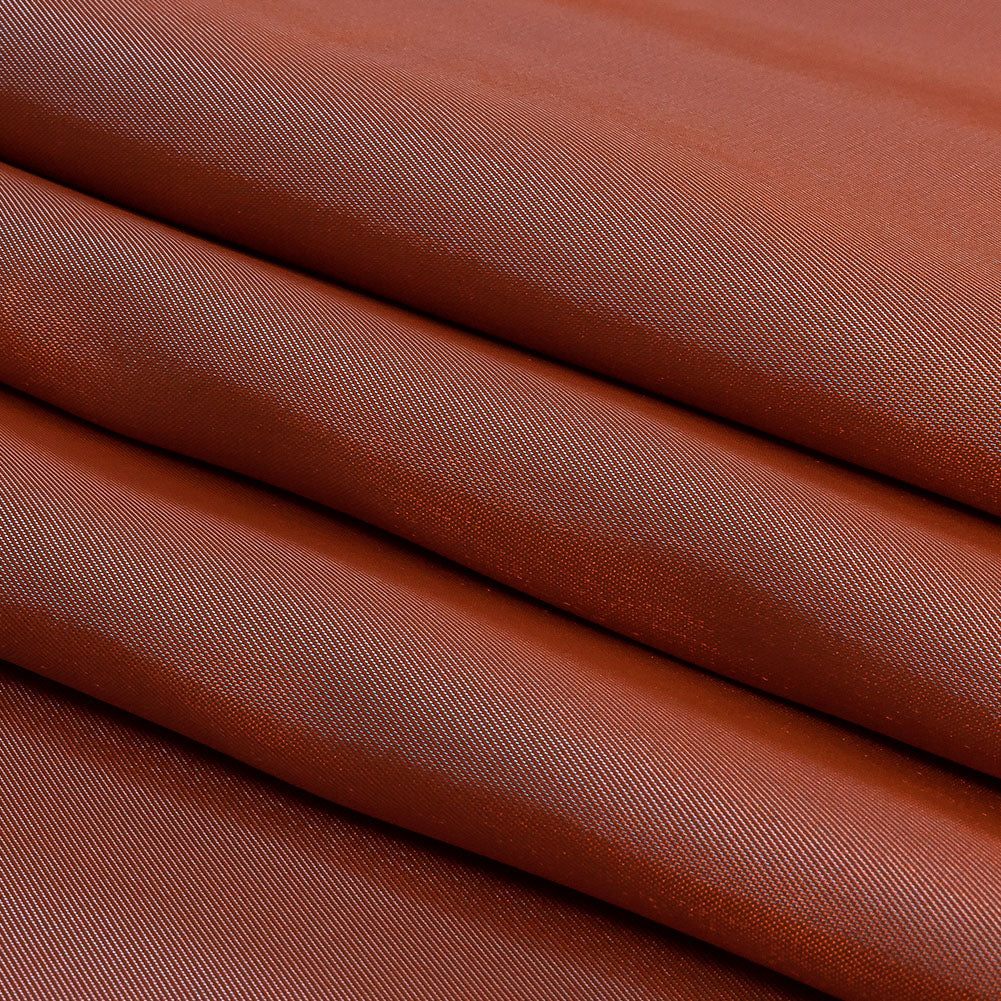 Iridescent Twill Lining - Orange and Aqua - Folded