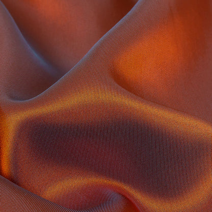 Iridescent Twill Lining - Orange and Aqua