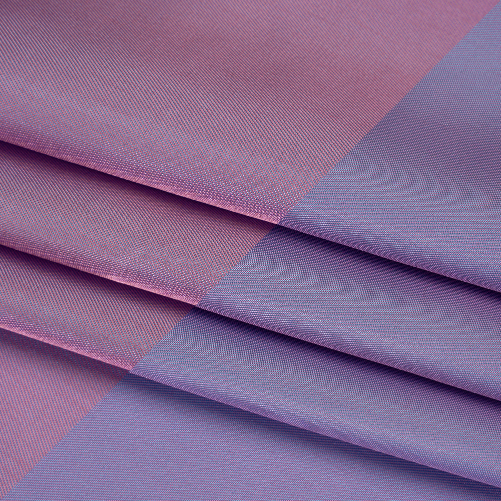 Iridescent Twill Lining - Pink and Aqua Folded