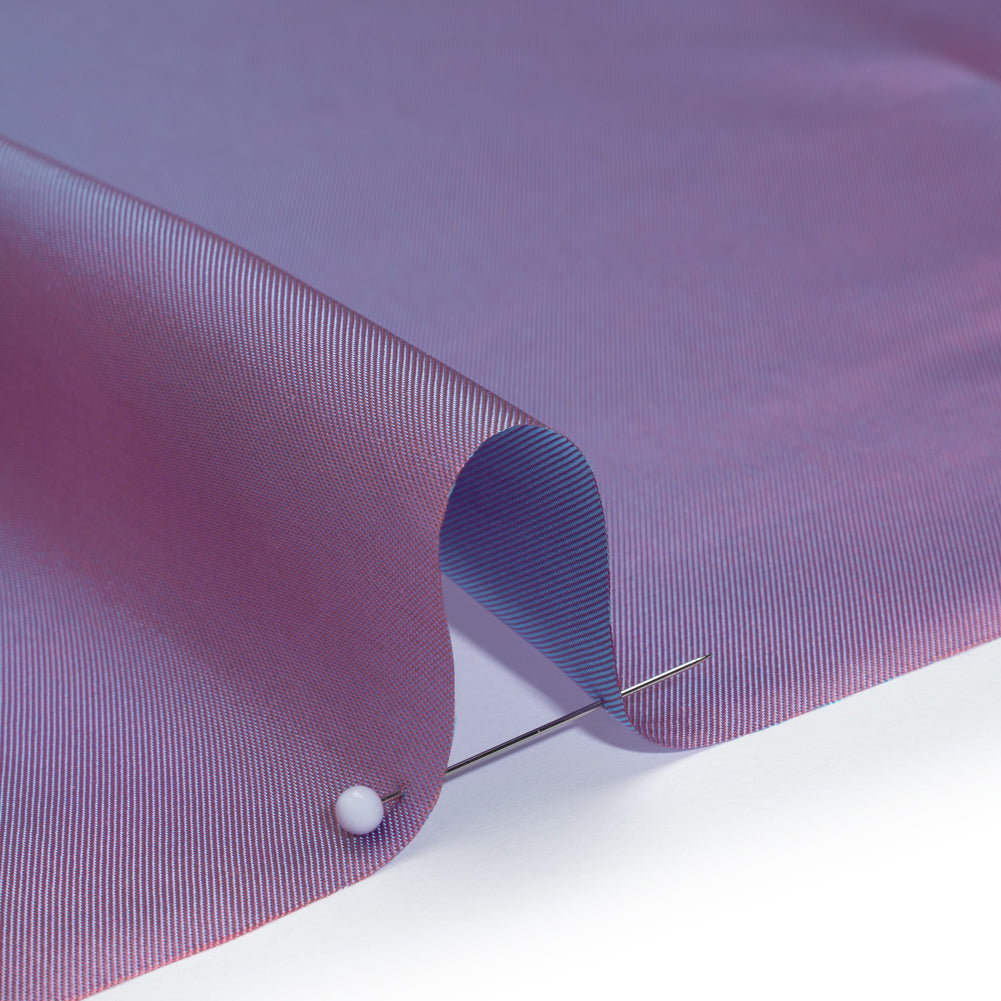 Iridescent Twill Lining - Pink and Aqua Detail