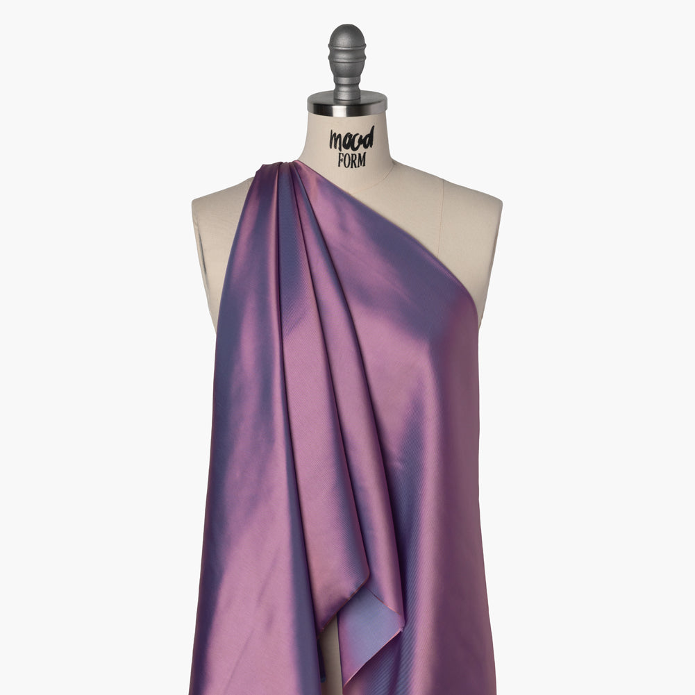 Iridescent Twill Lining - Pink and Aqua Drape