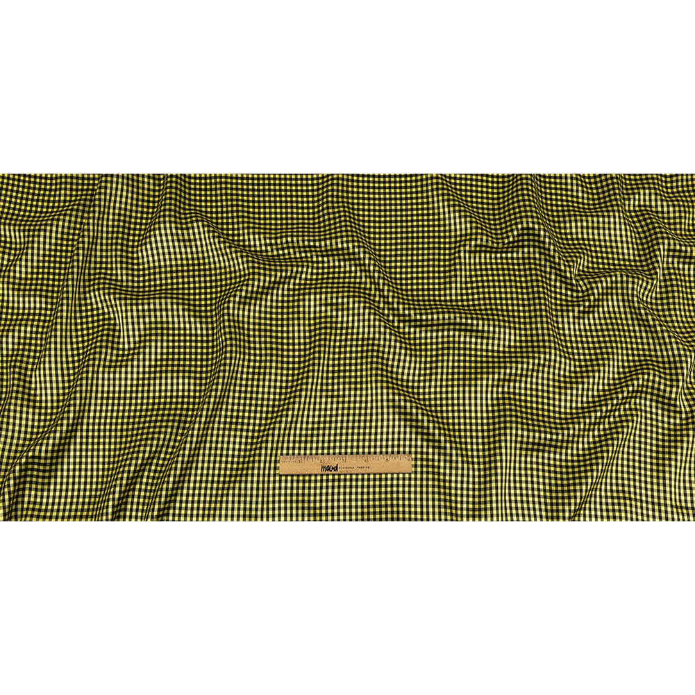 Mini Gingham Acetate Twill Lining - Yellow and Black - Full