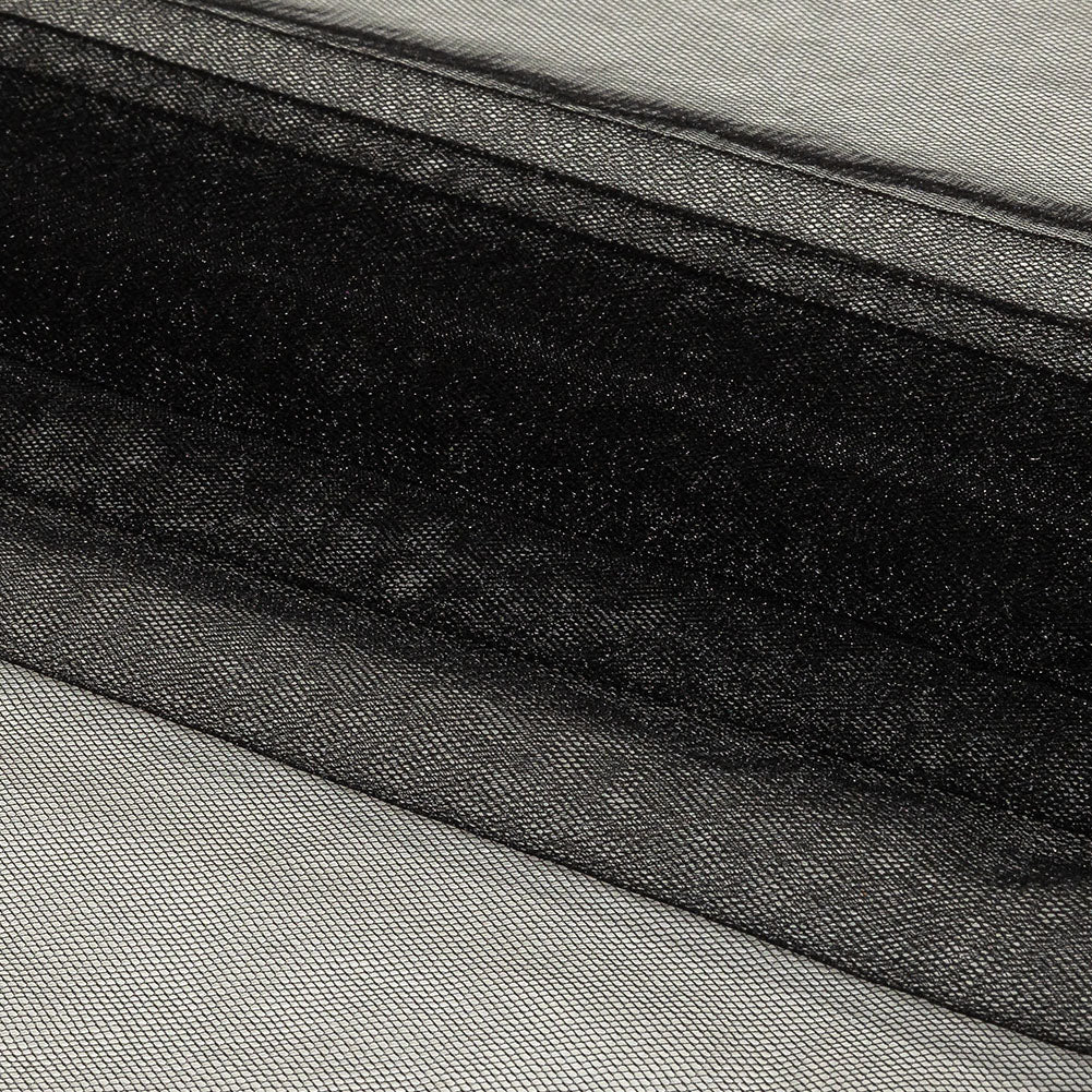 Shimmering Soft Tulle - Black - Kallisto Collection - Folded