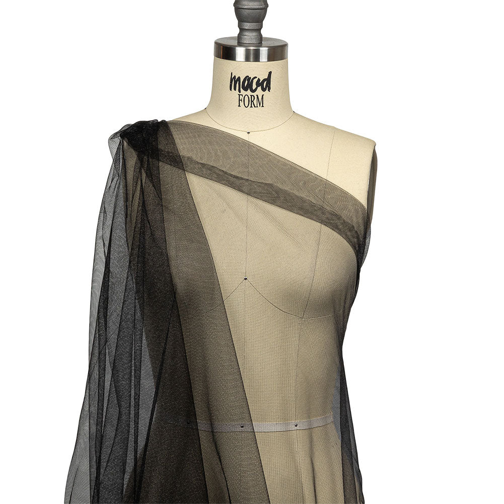 Shimmering Soft Tulle - Black - Kallisto Collection - Drape
