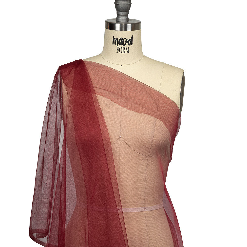 Shimmering Soft Tulle - Wine - Kallisto Collection - Drape