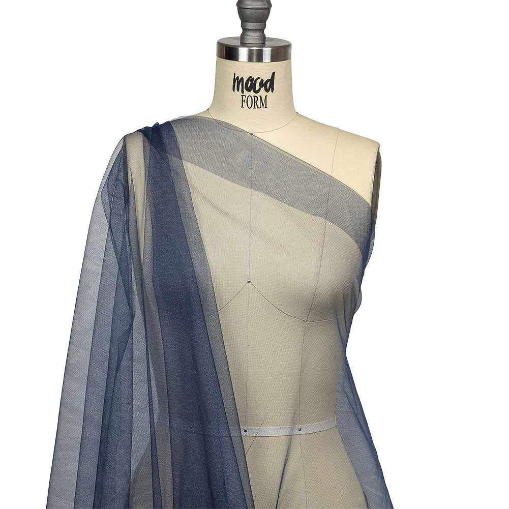Shimmering Soft Tulle - Navy - Kallisto Collection - Drape