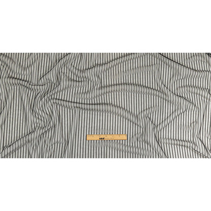 Embroidery Striped Tulle - Black - Elsinore Collection
