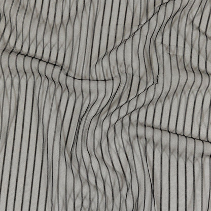 Embroidery Striped Tulle - Black - Elsinore Collection