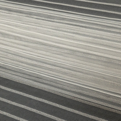 Embroidery Striped Tulle - White - Elsinore Collection