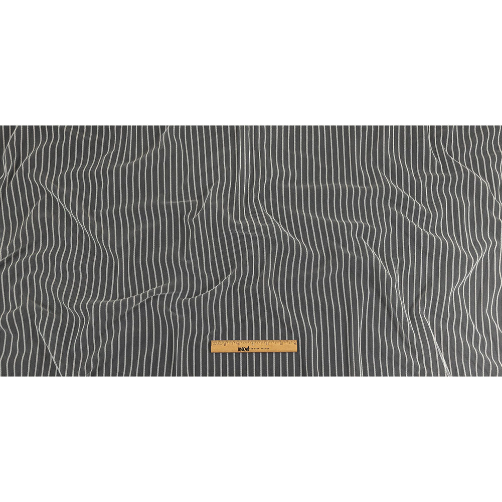 Embroidery Striped Tulle - White - Elsinore Collection - Full