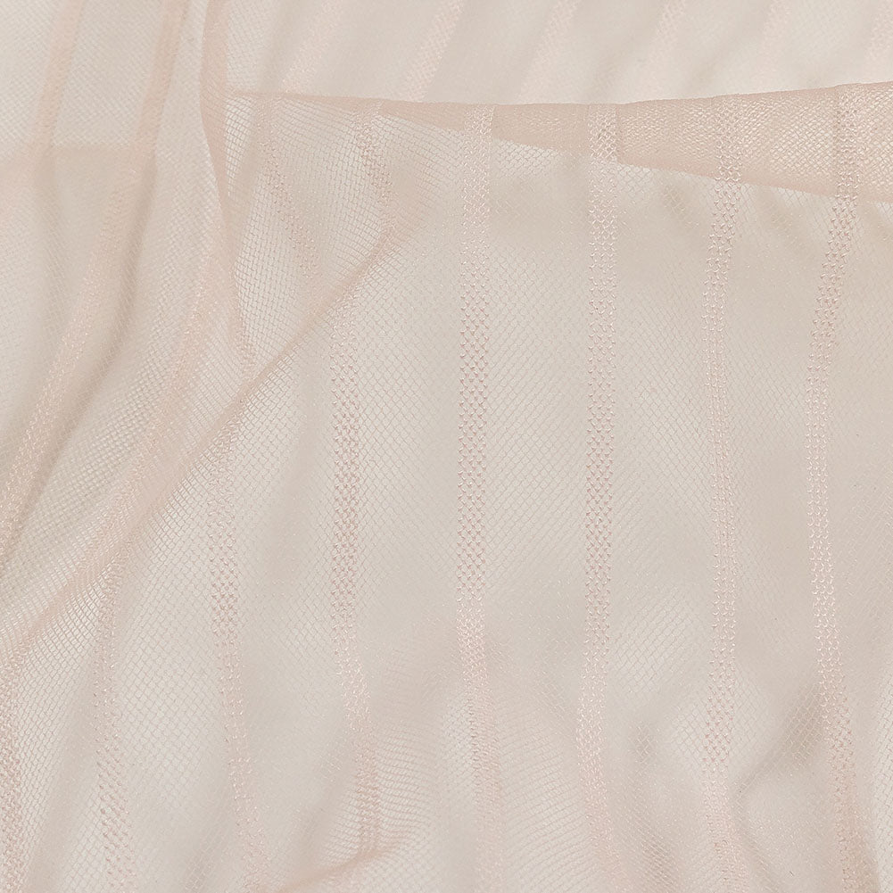 Embroidery Striped Tulle - Blush - Elsinore Collection - Detail