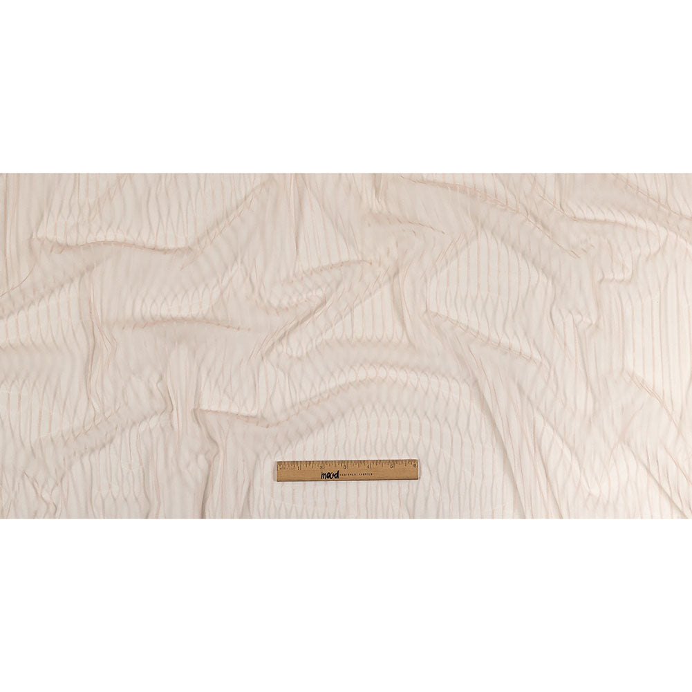 Embroidery Striped Tulle - Blush - Elsinore Collection - Full