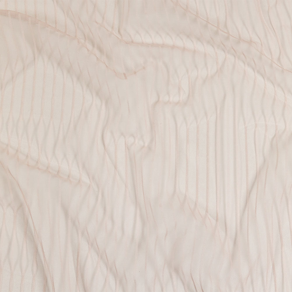 Embroidery Striped Tulle - Blush - Elsinore Collection
