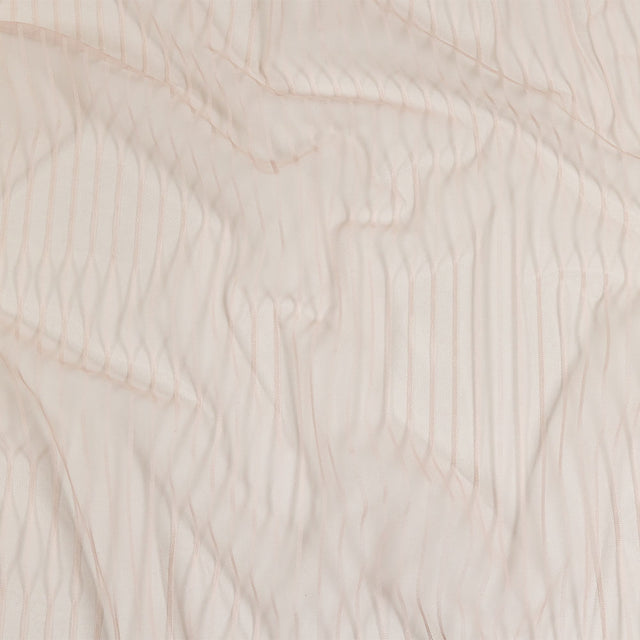 Embroidery Striped Tulle - Blush - Elsinore Collection