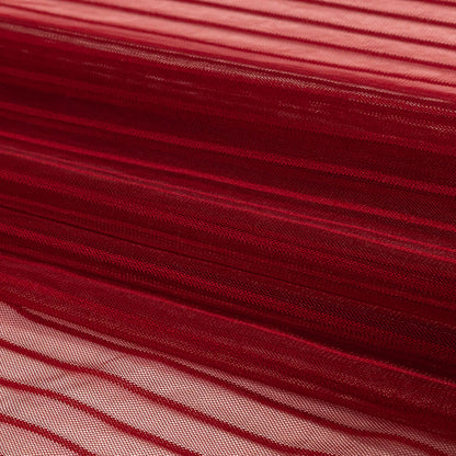 Embroidery Striped Tulle - Wine - Elsinore Collection
