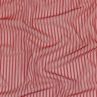 Embroidery Striped Tulle - Wine - Elsinore Collection