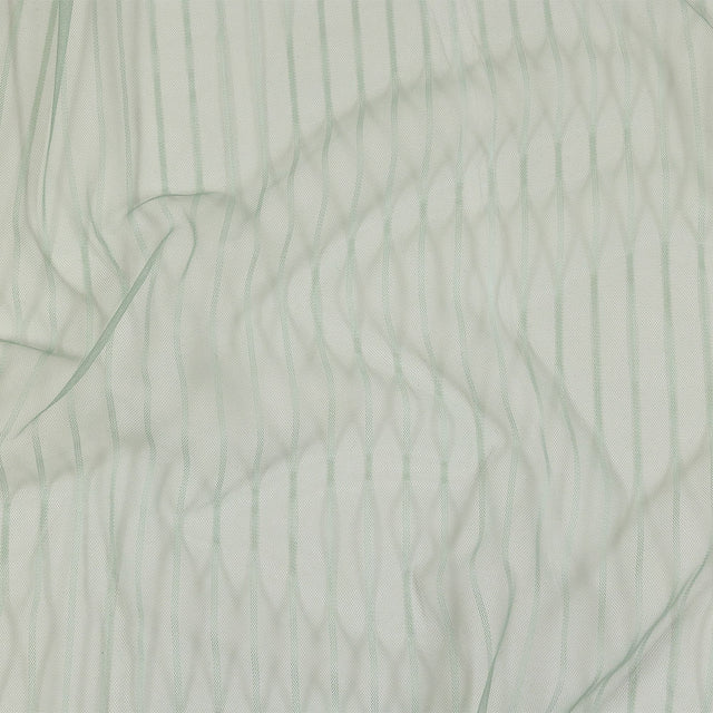Embroidery Striped Tulle - Gray Green - Elsinore Collection