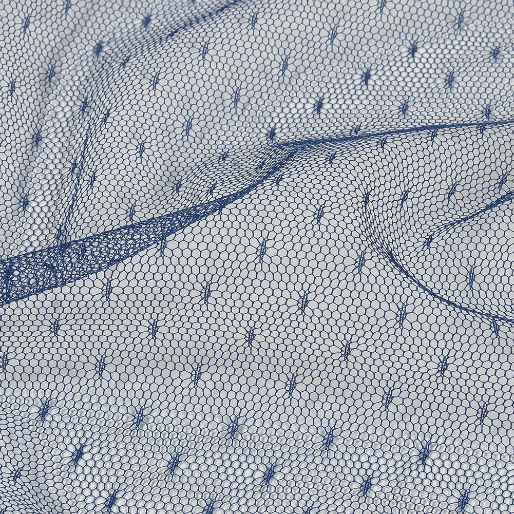 Point D'Esprit Tulle - Navy - Remi Collection - Detail