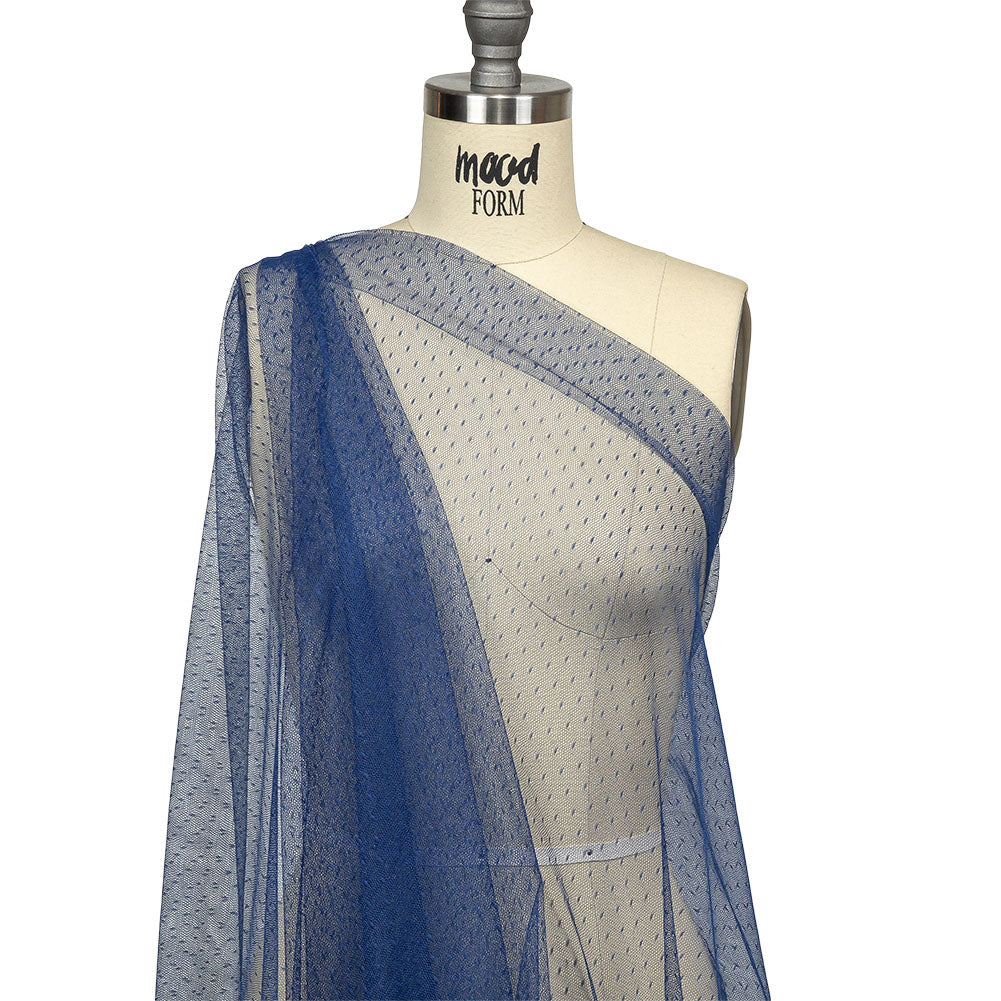 Point D'Esprit Tulle - Navy - Remi Collection - Drape