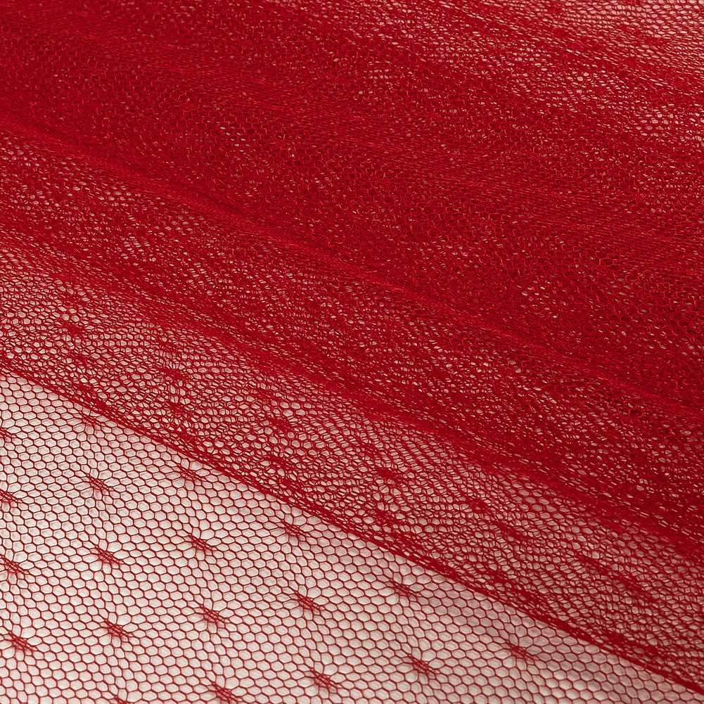 Point D'Esprit Tulle - Wine - Remi Collection - Folded
